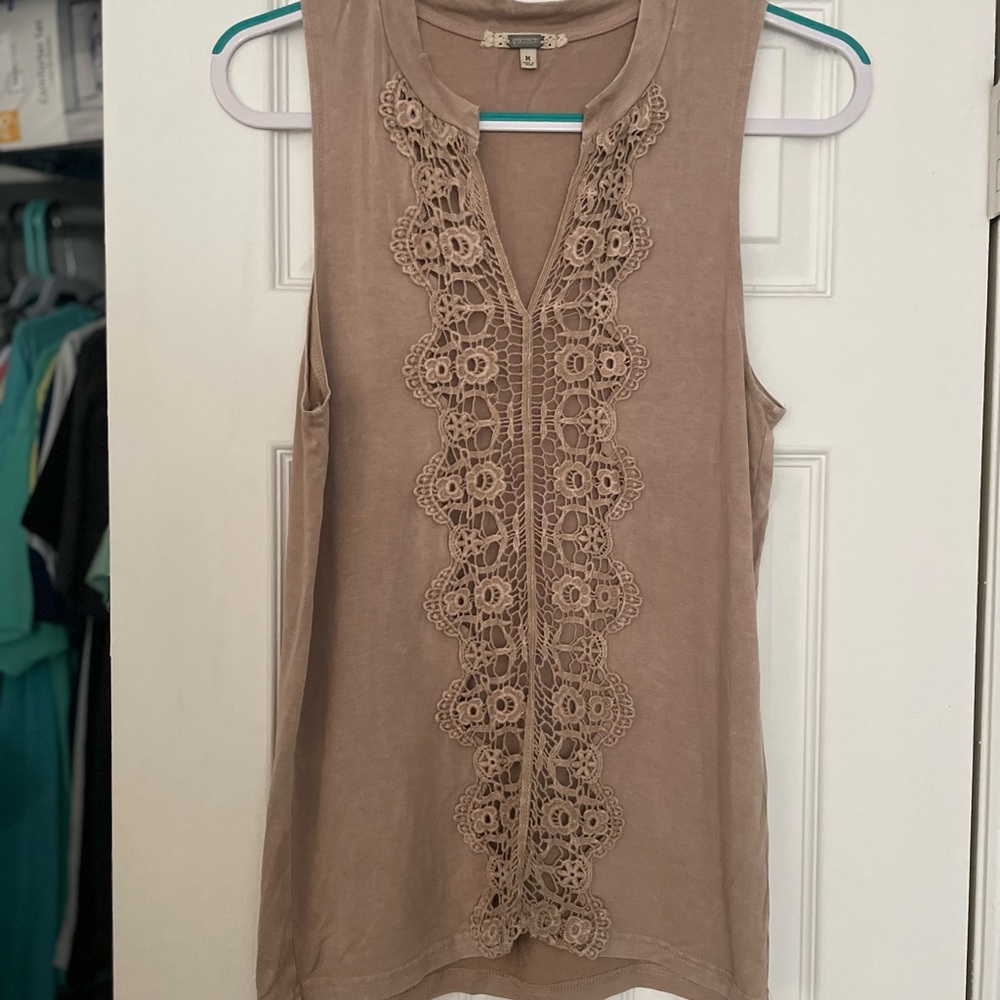 Lace Front Tank Top